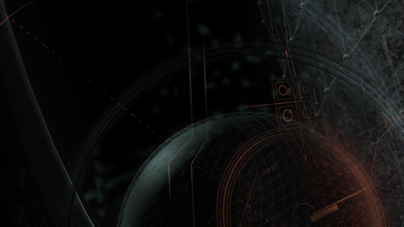 Sphere with vector and text elements