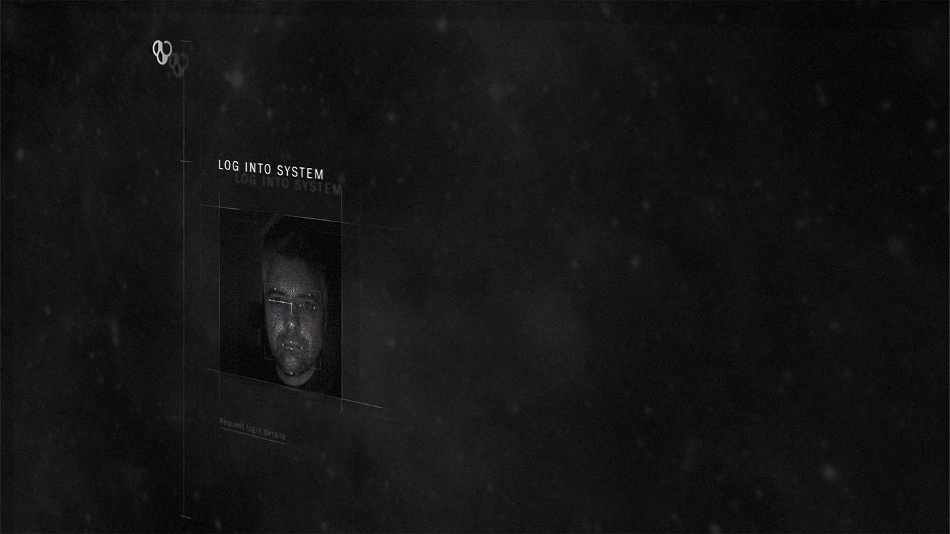 Login screen using facial recognition